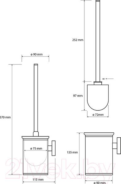 Изображение товара Ершик для унитаза Bemeta Neo 102313079