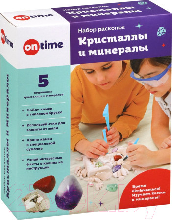 Изображение товара Набор для опытов On Time Кристаллы и минералы / 45036