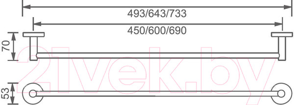 Изображение товара Держатель для полотенца Aquanet 4524