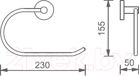 Изображение товара Держатель для полотенца Aquanet 4580