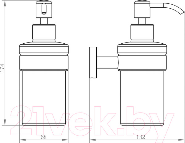 Изображение товара Дозатор для жидкого мыла Aquanet 4581