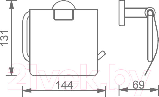 Изображение товара Держатель для туалетной бумаги Aquanet 4586