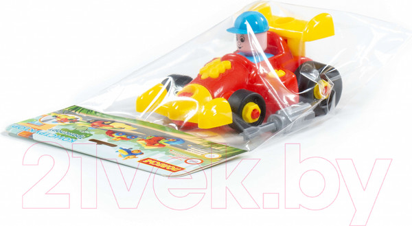 Изображение товара Игрушка-конструктор Полесье Транспорт Автомобиль гоночный / 77127 (22эл)