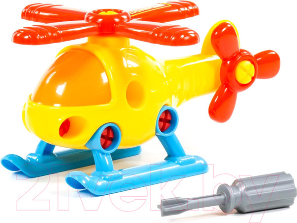Изображение товара Игрушка-конструктор Полесье Транспорт Вертолёт / 78223 (16эл)