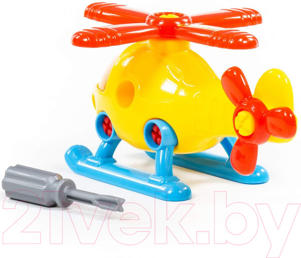 Изображение товара Игрушка-конструктор Полесье Транспорт Вертолёт / 78223 (16эл)