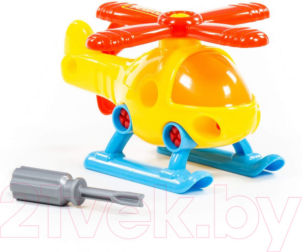 Изображение товара Игрушка-конструктор Полесье Транспорт Вертолёт / 78223 (16эл)