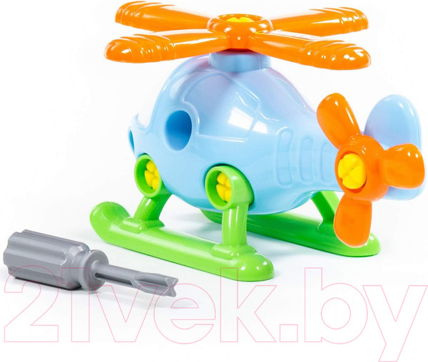 Изображение товара Игрушка-конструктор Полесье Транспорт Вертолёт / 78223 (16эл)