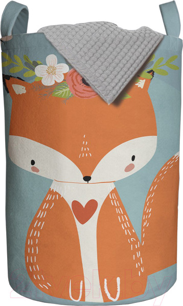 Изображение товара Корзина для белья JoyArty Скромная лисичка / gaba_52950V1_L