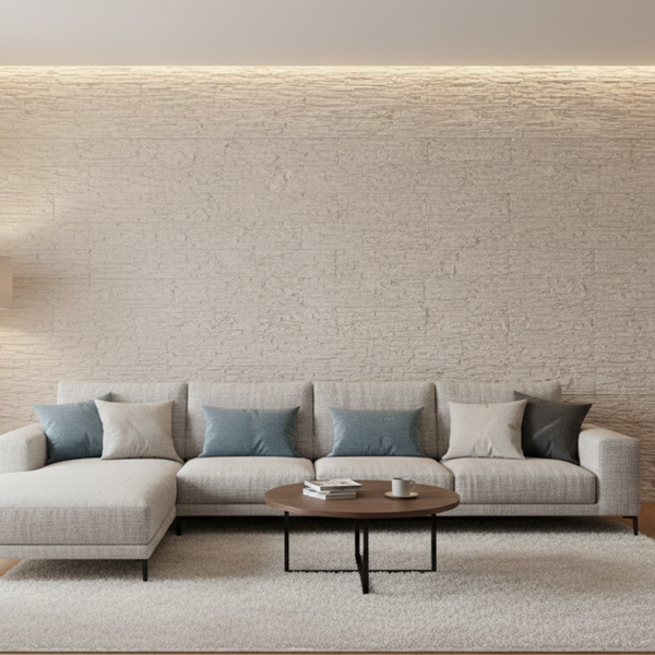 Изображение товара Декоративный камень бетонный РуБелЭко Сланец СЛ-002 (слоновая кость)