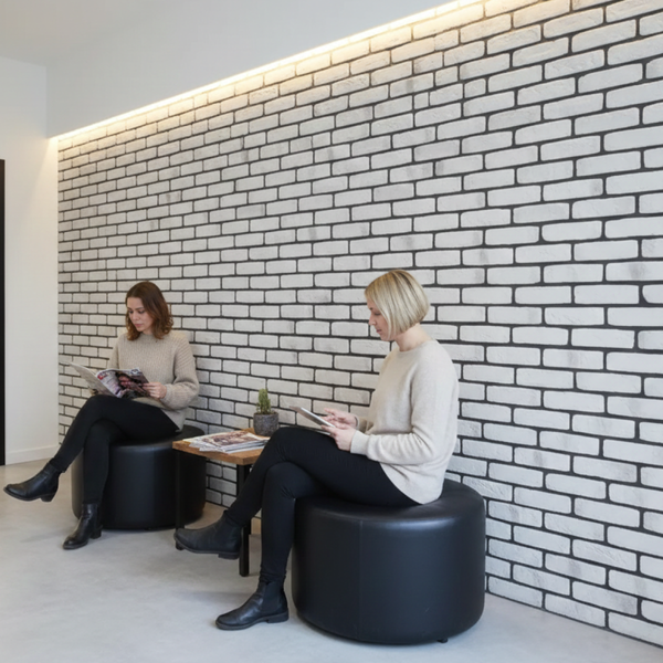 Изображение товара Декоративный камень бетонный РуБелЭко Кирпич Средневековый КС-013 (белый с тонировкой)