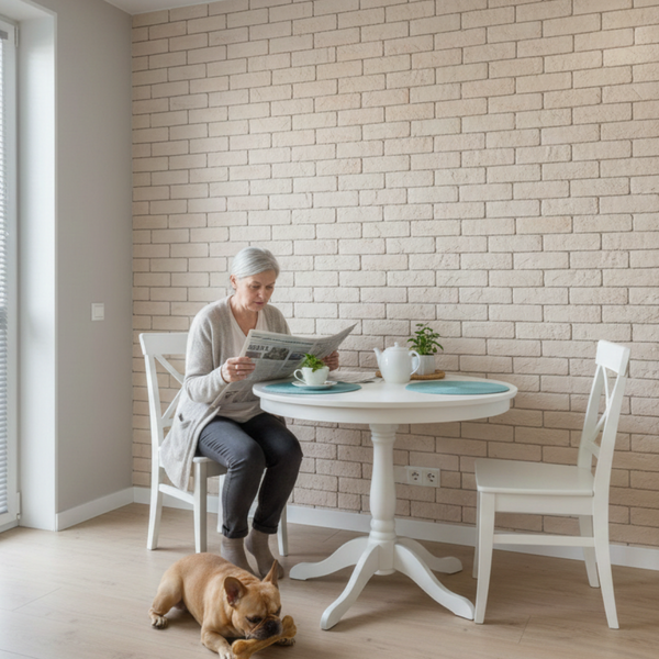 Изображение товара Декоративный камень бетонный РуБелЭко Кирпич Средневековый КС-002 (слоновая кость)