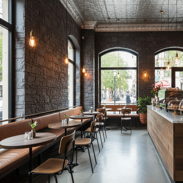 Изображение товара Декоративный камень бетонный РуБелЭко Доломит ДЛ-006 (черный с тонировкой)