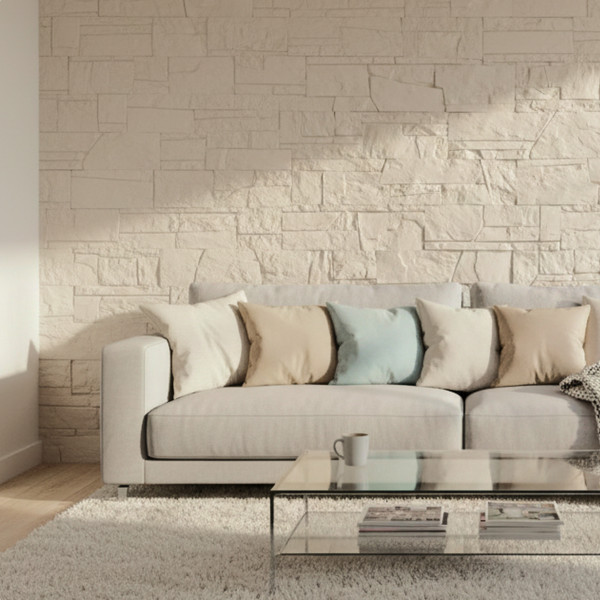 Изображение товара Декоративный камень бетонный РуБелЭко Доломит ДЛ-001 (слоновая кость)