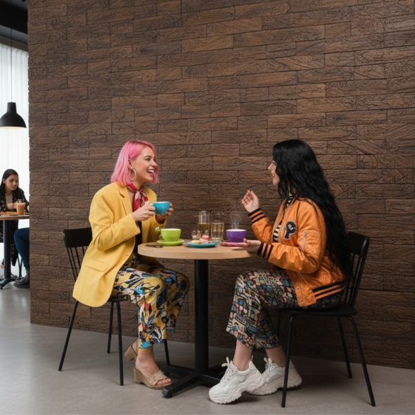 Изображение товара Декоративный камень бетонный РуБелЭко Кирпич древесный КД-005 (коричневый с травлением)