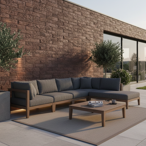 Изображение товара Декоративный камень бетонный РуБелЭко Кирпич древесный КД-002 (красный с травлением)