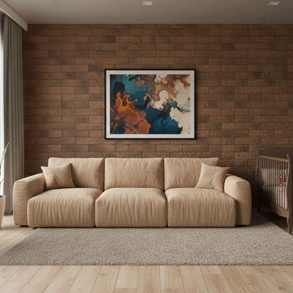 Изображение товара Декоративный камень бетонный РуБелЭко Кирпич древесный КД-003 (коричневый с тонировкой)