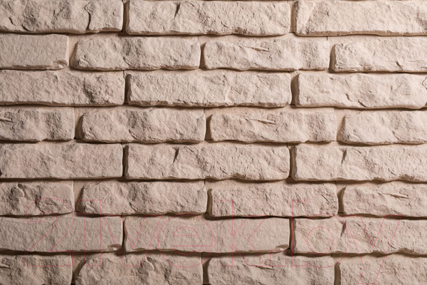 Изображение товара Декоративный камень бетонный РуБелЭко Кирпич вулканический КВ-001 (слоновая кость)