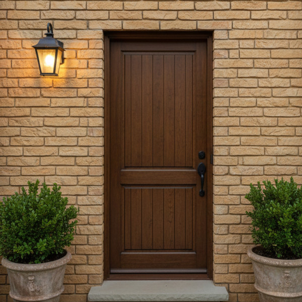 Изображение товара Декоративный камень бетонный РуБелЭко Кирпич вулканический КВ-002 (слоновая кость с оранжевым травлением)