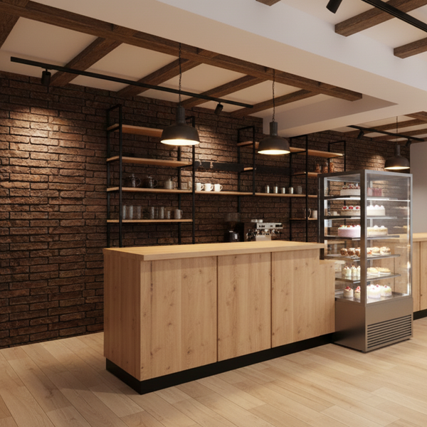 Изображение товара Декоративный камень бетонный РуБелЭко Кирпич вулканический КВ-005 (коричневый с травлением)