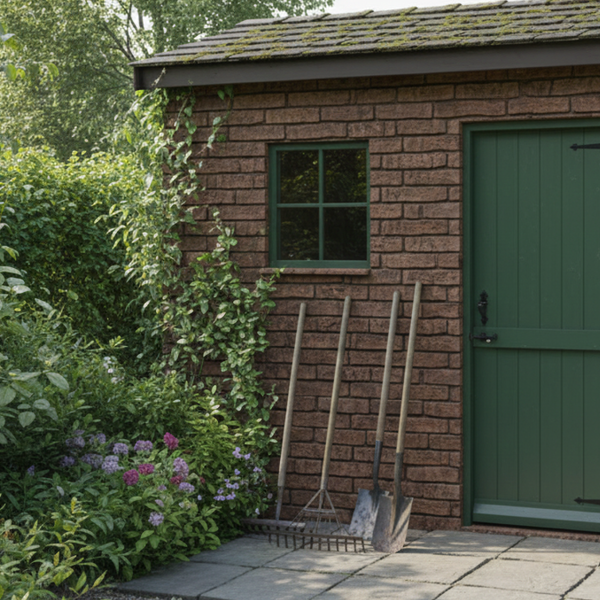 Изображение товара Декоративный камень бетонный РуБелЭко Кирпич вулканический КВ-005 (коричневый с травлением)