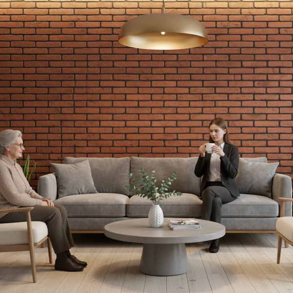 Изображение товара Декоративный камень бетонный РуБелЭко Древний кирпич ДК-003 (красный с тонировкой)