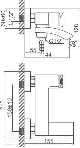 Изображение товара Смеситель Ledeme L3178B (черный)