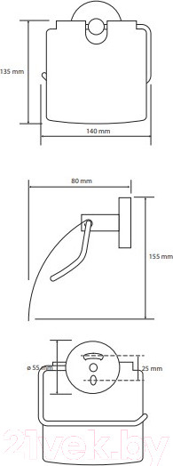 Изображение товара Держатель для туалетной бумаги Bemeta Coral 158112012