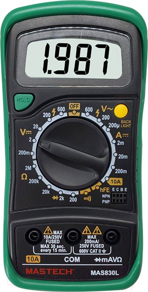 Изображение товара Мультиметр цифровой Mastech MAS830L / 13-2007