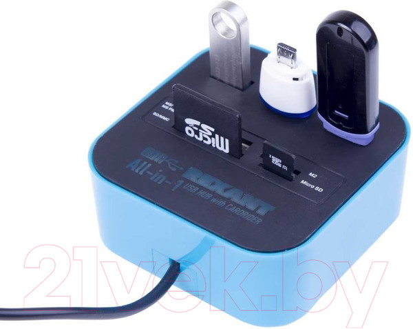 Изображение товара USB-хаб Rexant USB + адаптер / 18-4121