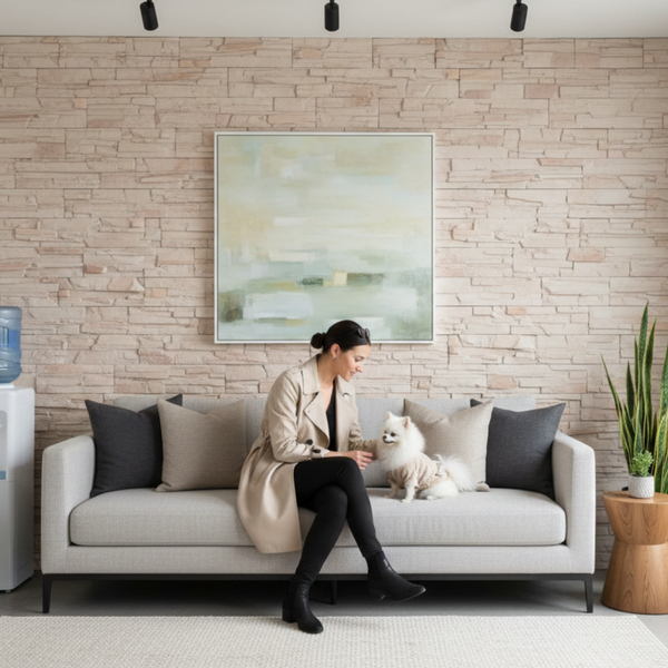 Изображение товара Декоративный камень бетонный РуБелЭко Спарта СП-007 (слоновая кость с тонировкой)