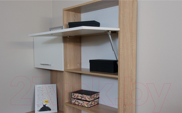 Изображение товара Надстройка для стола Империал Гарвард угловая 120 ПР (дуб сонома/белый)