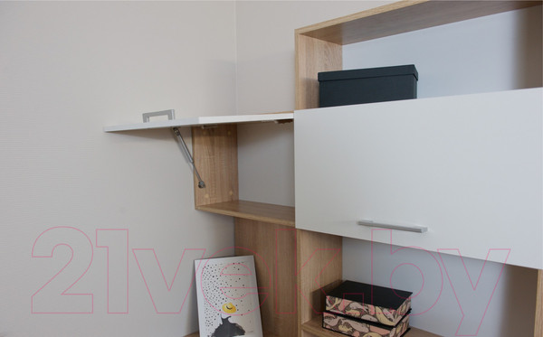 Изображение товара Надстройка для стола Империал Гарвард угловая 120 ПР (дуб сонома/белый)