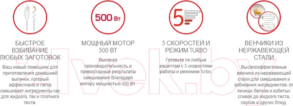 Изображение товара Миксер стационарный Moulinex HM464110