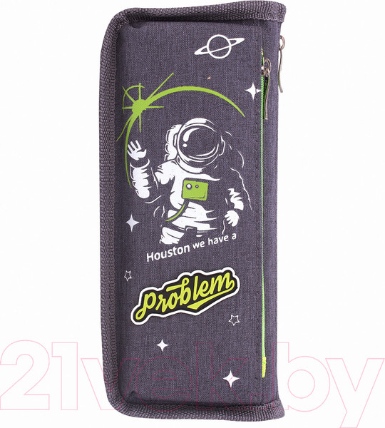 Изображение товара Пенал Юнландия Cosmonaut / 270275 (серый)
