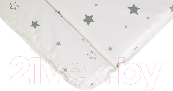 Изображение товара Пеленальный матрас Polini Kids Звездное сияние на комод 65x65 / 0002429-24 (белый/серый)