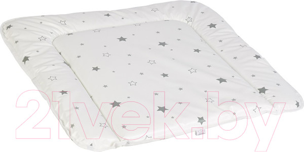 Изображение товара Пеленальный матрас Polini Kids Звездное сияние на комод 65x65 / 0002429-24 (белый/серый)