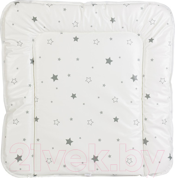 Изображение товара Пеленальный матрас Polini Kids Звездное сияние на комод 65x65 / 0002429-24 (белый/серый)