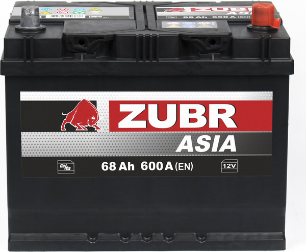 Изображение товара Автомобильный аккумулятор Zubr Asia R+ (68 А/ч)