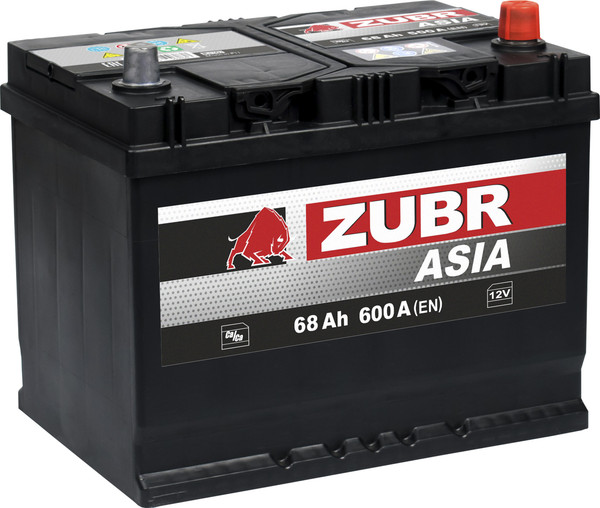 Изображение товара Автомобильный аккумулятор Zubr Asia R+ (68 А/ч)