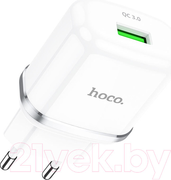 Изображение товара Зарядное устройство сетевое Hoco N3 + кабель AM-microBM / 6931474729378 (белый)