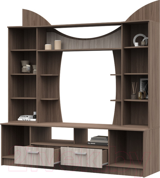 Изображение товара Стенка Стендмебель Ольбия (ясень шимо светлый/ясень шимо темный)