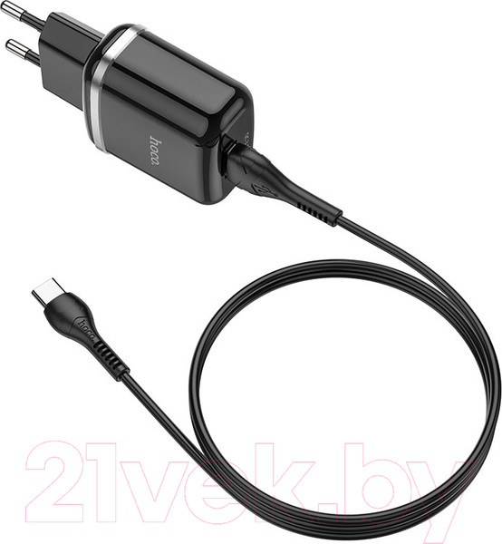 Изображение товара Зарядное устройство сетевое Hoco N3 + кабель AM-Type-C / 6931474729385 (черный)