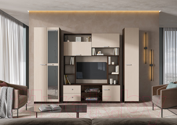 Изображение товара Стенка Стендмебель Марта-М (дуб белфорт/венге)