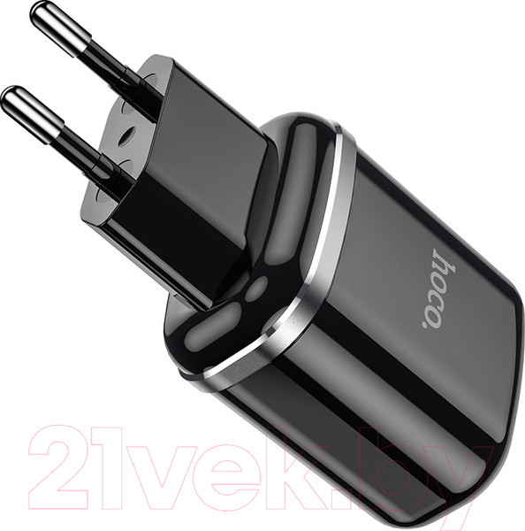 Изображение товара Зарядное устройство сетевое Hoco N4 + кабель AM-8pin Lightning / 6931474731012 (черный)