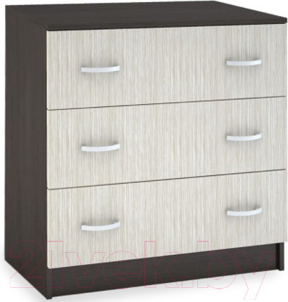Изображение товара Комод Стендмебель Басса КМ-551-М 3 ящика (дуб белфорт/венге)