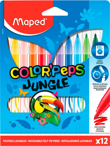 Изображение товара Фломастеры Maped Jungle / 845420 (12шт)