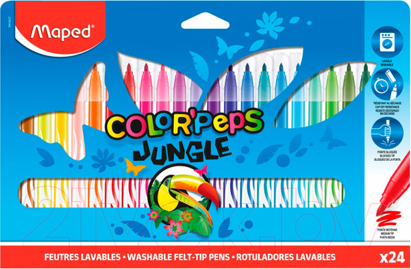 Изображение товара Фломастеры Maped Jungle / 845422 (24шт)
