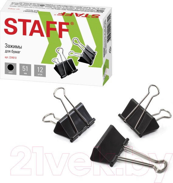 Изображение товара Зажим для бумаги Staff Staff / 224610 (12шт)