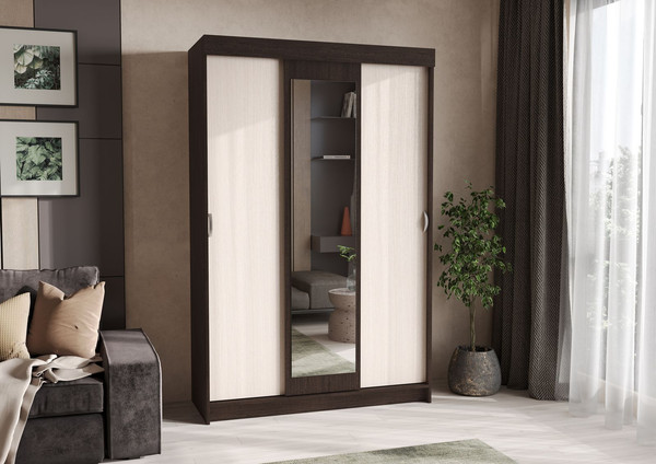 Изображение товара Шкаф-купе Стендмебель Басса ШКК-551 (дуб белфорт/венге)