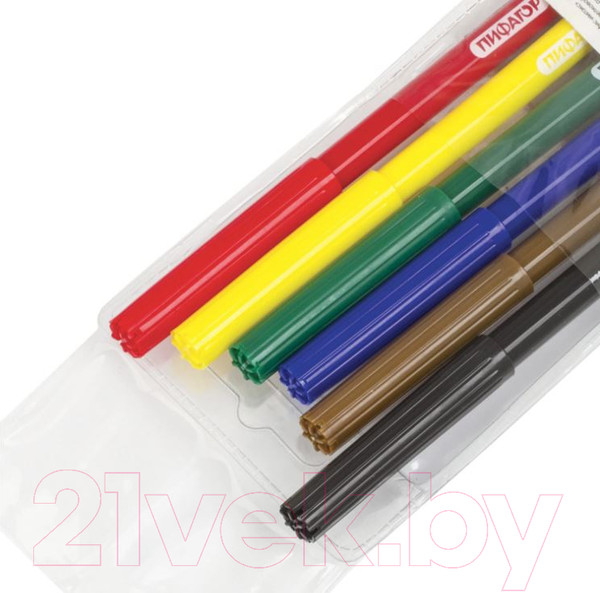 Изображение товара Фломастеры Пифагор Веселая такса / 151396 (6шт)